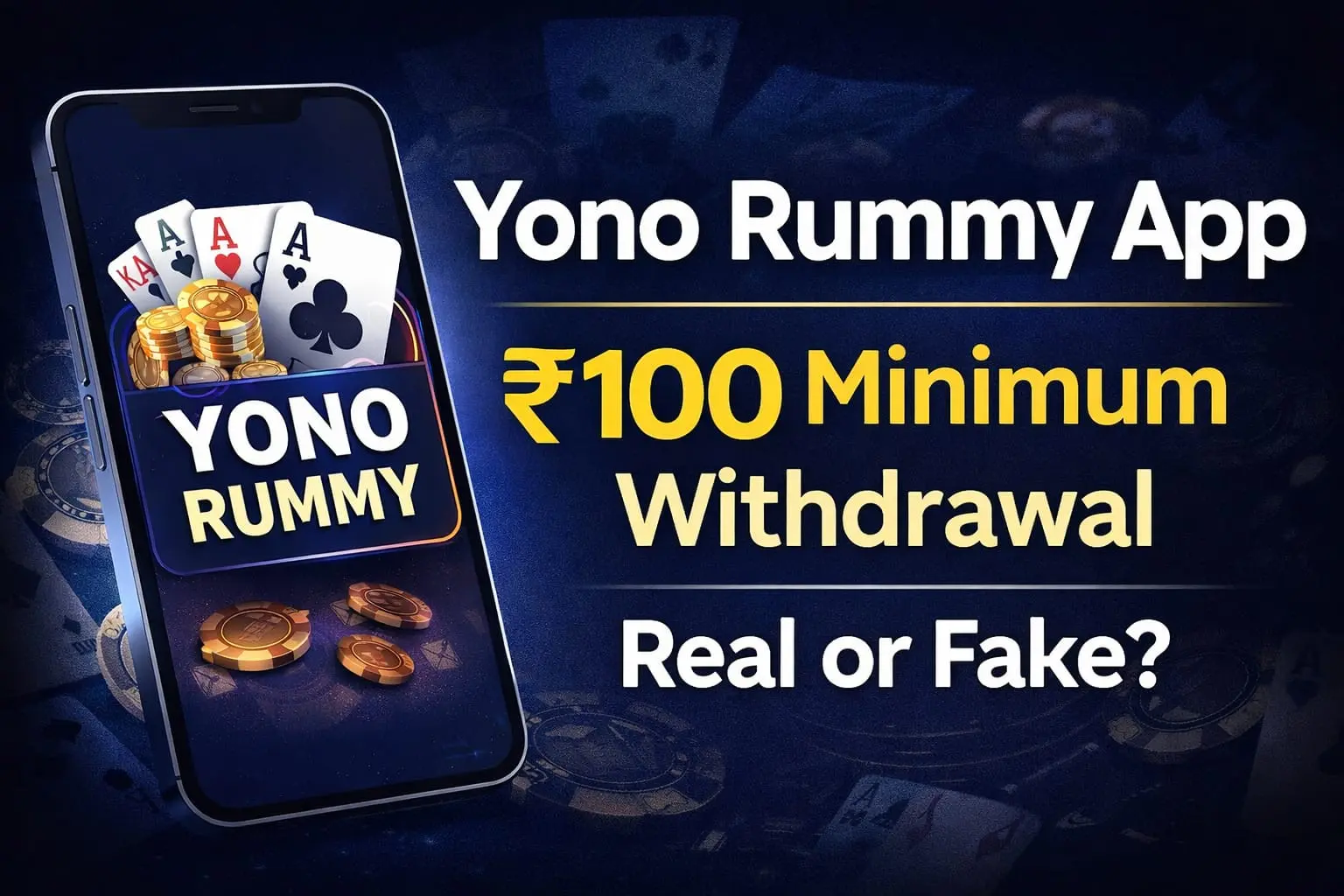 Yono Rummy App Review 2026 – ₹100 Minimum Withdrawal, Real or Fake?